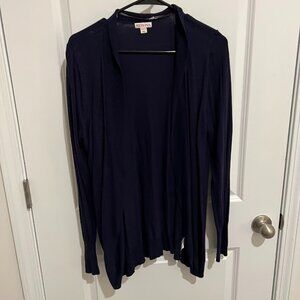 Navy Blue Merona Long Sleeve Cardigan Size XXL